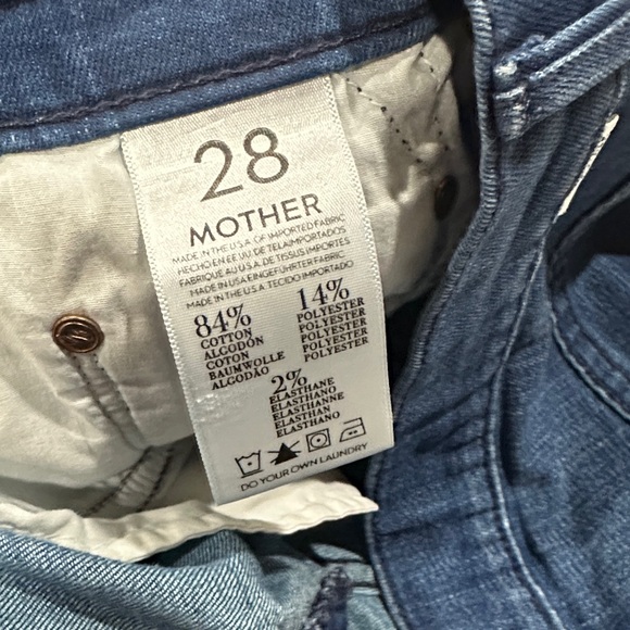 MOTHER Dark Blue Jean Shorts - Picture 4 of 5